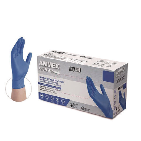 Nitrile Exam Gloves, Powder-free, Small, Blue, 100/box