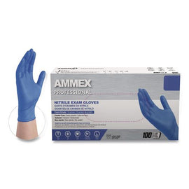 Nitrile Exam Gloves, Powder-free, X-large, 3 Mil Thick, 9.5" Long, Blue, 100/box, 10 Boxes/carton