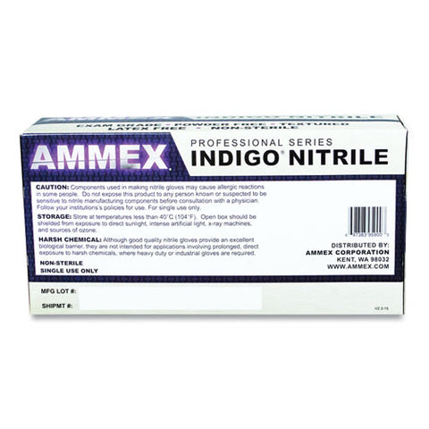 Nitrile Exam Gloves, Powder-free, Large, 3 Mil Thick, Indigo, 100/box