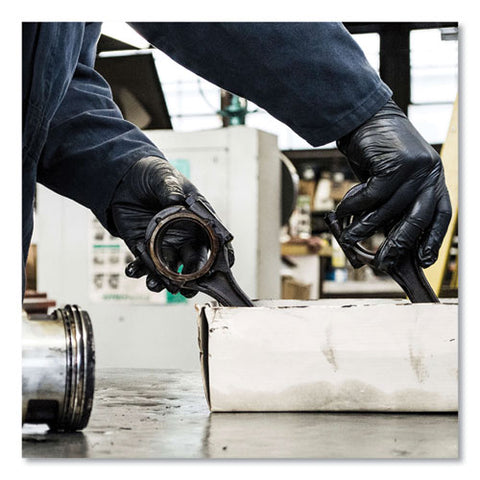 Industrial Nitrile Gloves, Powder-free, Medium, 3 Mil Thick, 9.5" Long, Black, 100/box, 10 Boxes/carton