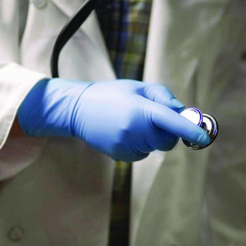 Blue Nitrile Exam Gloves, Powder-free, Medium, 8 Mil Thick, 11.6" Long, Blue, 50/box, 10 Boxes/carton