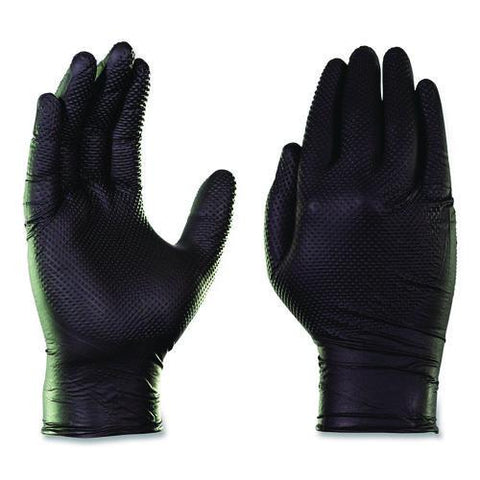 Nitrile Exam Gloves, Powder-free, Medium, 7 Mil Thick, 9.5" Long, Black, 100/box, 10 Boxes/carton