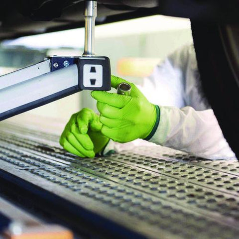 Heavy-duty Industrial Nitrile Gloves, Powder-free, Medium, 8 Mil Thick, 9.5" Long, Green, 100/box, 10 Boxes/carton