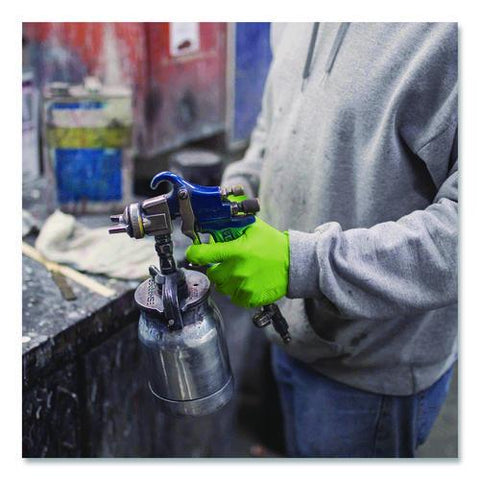 Heavy-duty Industrial Nitrile Gloves, Powder-free, 2x-large, 8 Mil Thick, 9.5" Long, Green, 100/box, 10 Boxes/carton