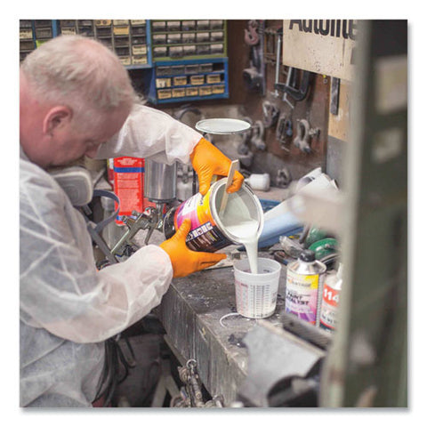 Heavy-duty Industrial Nitrile Gloves, Powder-free, 2x-large, 8 Mil Thick, 9.5" Long, Orange, 100/box, 10 Boxes/carton