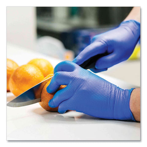 Heavy-duty Industrial Nitrile Gloves, Powder-free, 2x-large, 6 Mil Thick, 9.5" Long, Royal Blue, 100/box, 10 Boxes/carton