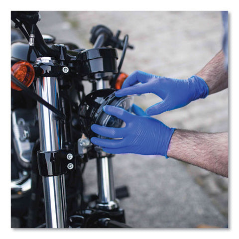 Heavy-duty Industrial Nitrile Gloves, Powder-free, 2x-large, 6 Mil Thick, 9.5" Long, Royal Blue, 100/box, 10 Boxes/carton