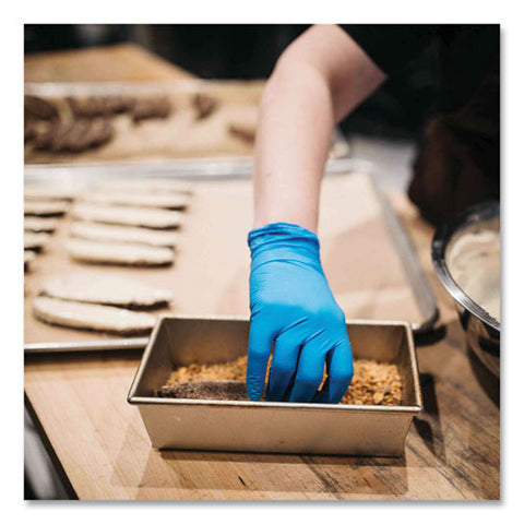 Industrial Nitrile Gloves, Powder-free, Medium, 3 Mil Thick, 9.5" Long, Blue, 100/box, 10 Boxes/carton