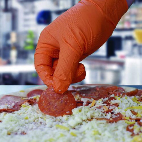 Dt Nitrile Disposable Gloves, Powder-free, Medium, 6 Mil Thick, 9.5" Long, Orange, 100/box, 10 Boxes/carton