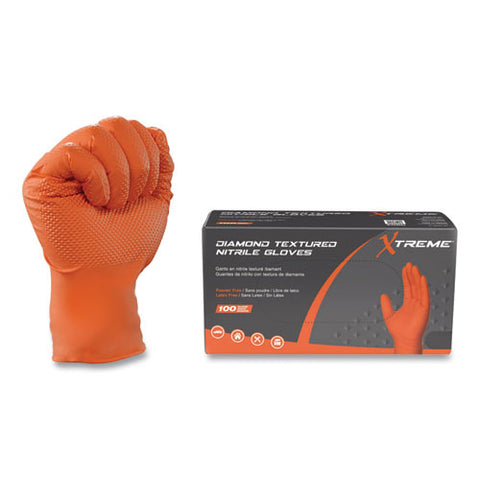 Dt Nitrile Disposable Gloves, Powder-free, Medium, 6 Mil Thick, 9.5" Long, Orange, 100/box, 10 Boxes/carton
