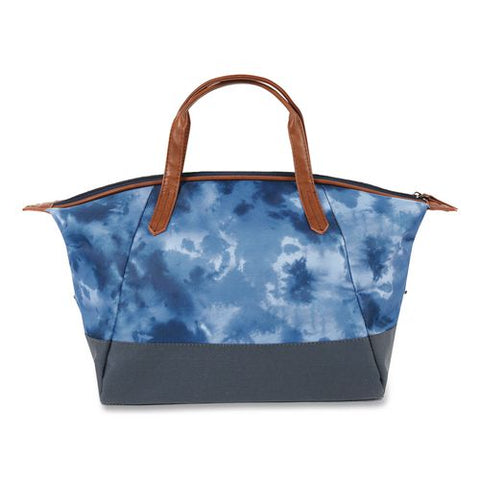 Eco Iced Tie Dye Blue Insulated Lunch Bag, 9.5" X 6.25" X 11.5", Blue