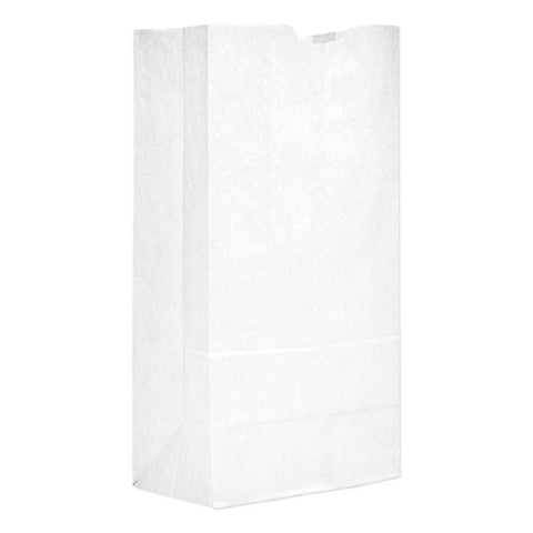 Grocery Paper Bags, #20 Size, 8.25" X 5.25" X 16.13", White, 500/bundle