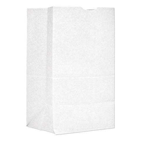 Grocery Paper Bags, #20 Squat Size, 8.13" X 5.88" X 12.5", White, 500/bundle