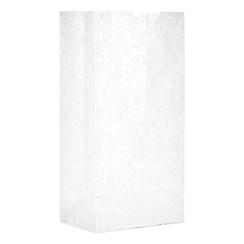 Grocery Paper Bags, #4 Size, 5" X 3.13" X 9.88", White, 500/bundle