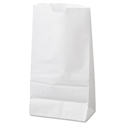 Grocery Paper Bags, #6 Size, 5.88" X 3.63" X 11", White, 500/bundle