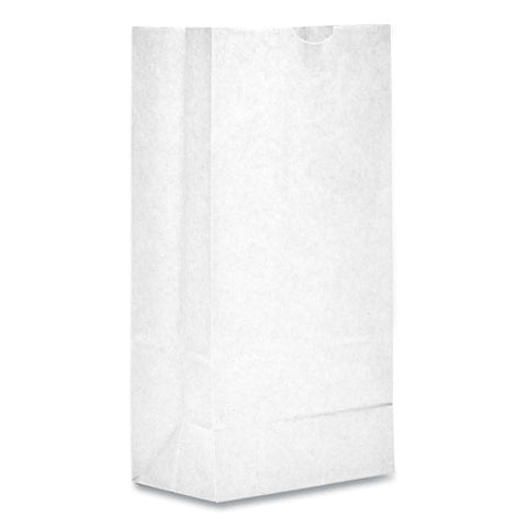 Grocery Paper Bags, #8 Size, 6" X 3.88" X 12.5", White, 500/bundle