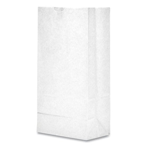 Grocery Paper Bags, #8 Size, 6" X 3.88" X 12.5", White, 500/bundle