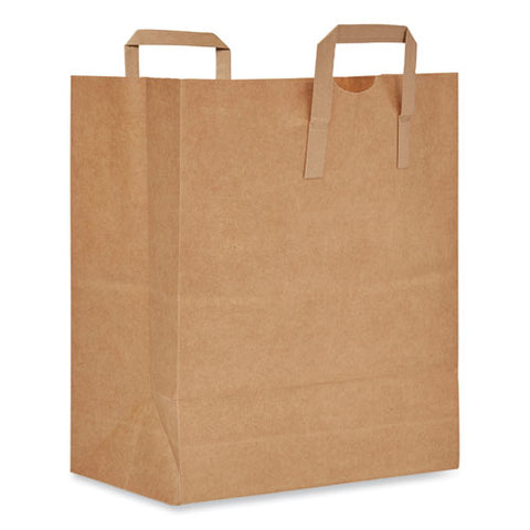 Handle Bag, Natural Kraft Flat Handles, #1/6 Bbl Size, 12" X 7" X 17", Brown, 300/bundle