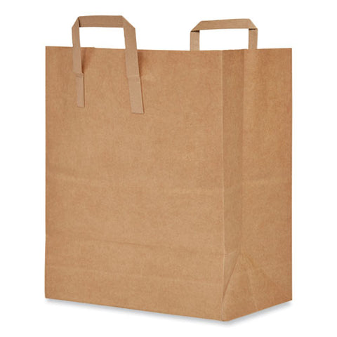 Handle Bag, Natural Kraft Flat Handles, #1/6 Bbl Size, 12" X 7" X 17", Brown, 300/bundle