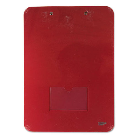 Unbreakable Recycled Clipboard, 0.25" Clip Capacity, Holds 8.5 X 11 Sheets, Red