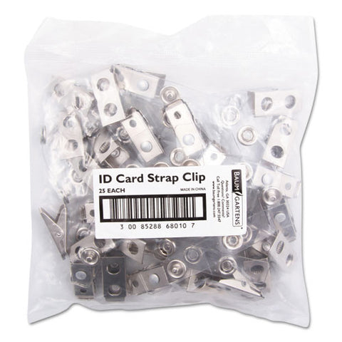 Sicurix Id Strap Clips, 0.38" X 2.75", Clear, 25/pack