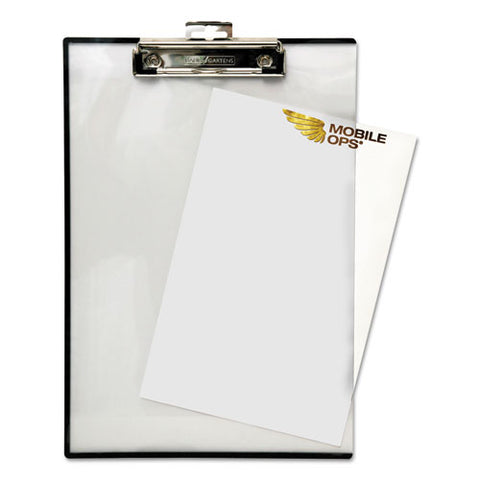 Quick Reference Clipboard, 0.5" Clip Capacity, Holds 8.5 X 11 Sheets, Clear