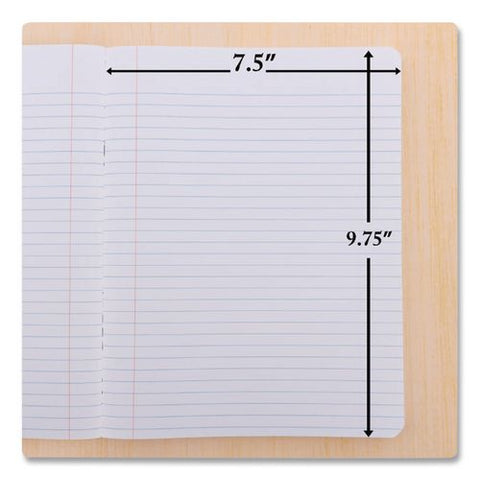 Composition Books, 1 Subject, Medium/college Rule, Black Marble Cover, (100) 9.75 X 7.5 Sheets