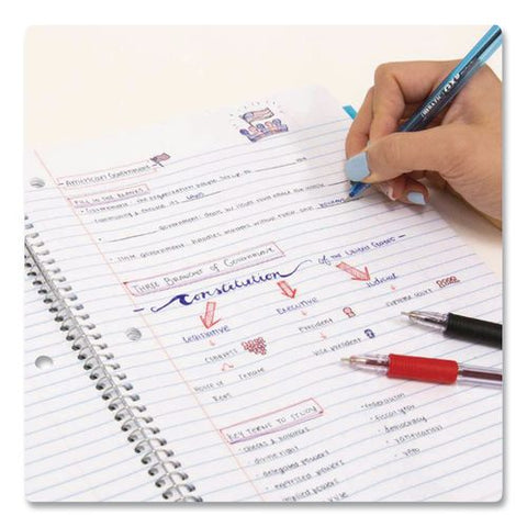 Spiral Notebooks, 1-subject, Wide Rule, Assorted Color Covers, (70) 10.5 X 8 Sheets,  24/carton