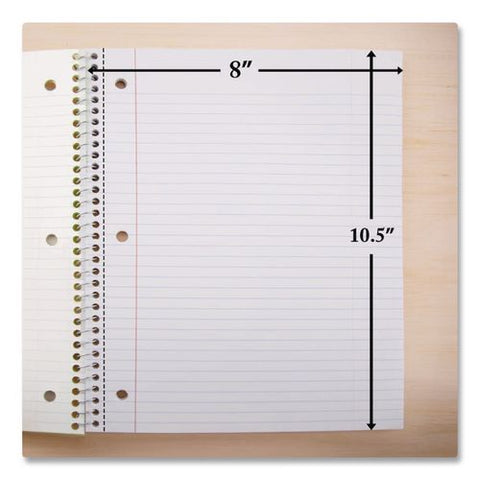 Spiral Notebooks, 5-subject, Wide/legal Rule, Randomly Assorted Color Cover, (150) 10.5 X 8 Sheets