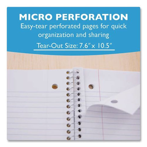 Spiral Notebooks, 5-subject, Wide/legal Rule, Randomly Assorted Color Cover, (150) 10.5 X 8 Sheets