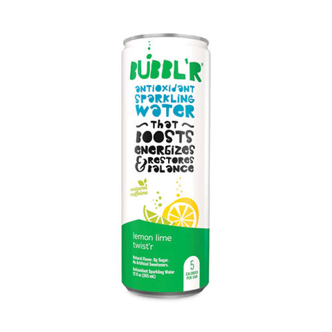 Antioxidant Sparkling Water, Lemon Lime Twist'r, 12 Oz Can, 12 Cans/carton