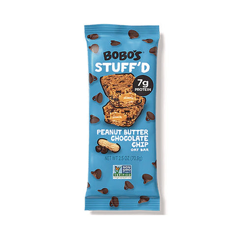 Stuff'd Peanut Butter And Chocolate Chip Oat Bar, 2.5 Oz Bar, 12/box