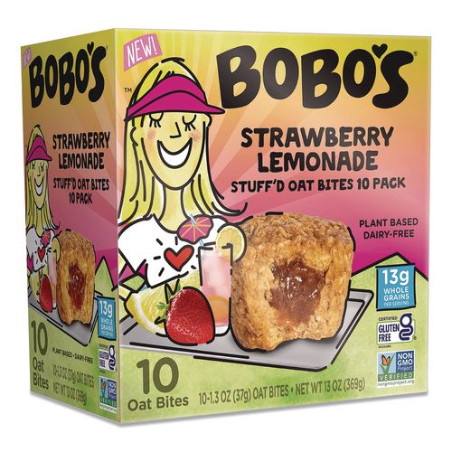 Stuff'd Oatmeal Bites, Strawberry Lemonade, 1.3 Oz Individually Wrapped, 10/box
