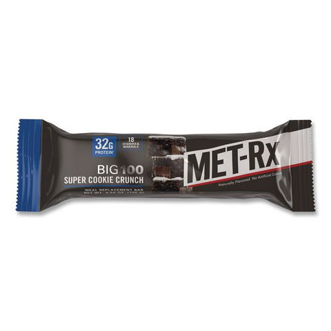 Big 100 Gluten Free Super Cookie Crunch Protein Bar, 3.52 Oz, Individually Wrapped, 9/box