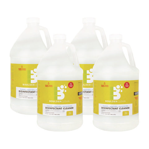 Disinfectant Cleaner, Lemon Scent, 128 Oz Bottle, 4/carton