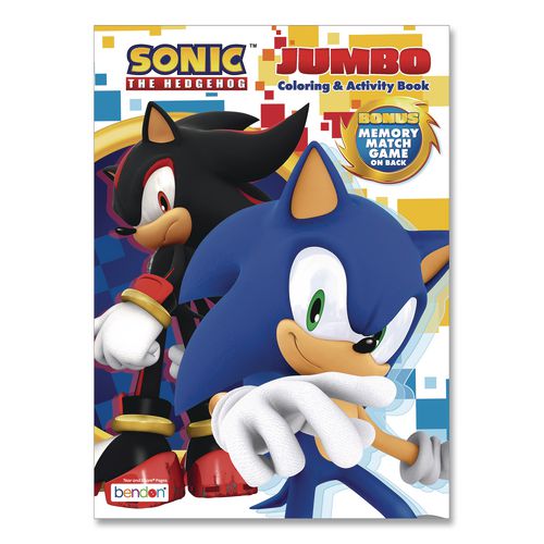 Sonic Jumbo Coloring And Activity Book, Ages 3 And Up, 64 Pages