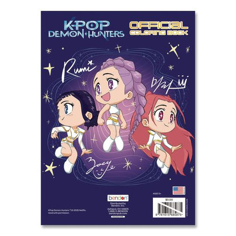 K-pop Demon Hunters Official Coloring Book, Ages 7 And Up, 40 Pages