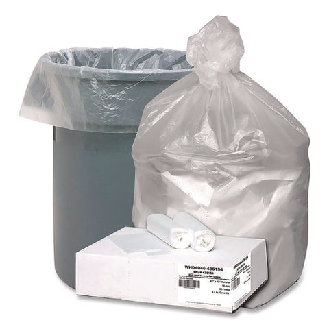 Global Ultra Plus Industrial Trash Bag, 45 Gal,16 Mic, 40 X 48, Natural, 80/carton