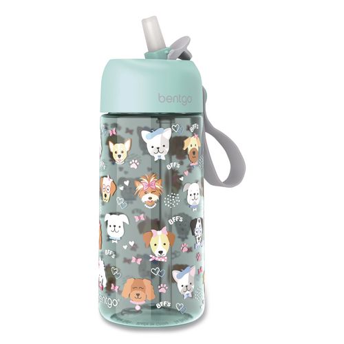 Puppy Love Plastic Water Bottle, 15 Oz, Multicolor