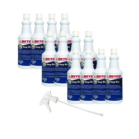 Deep Blue Glass And Surface Cleaner, 32 Oz Bottle, 12/carton