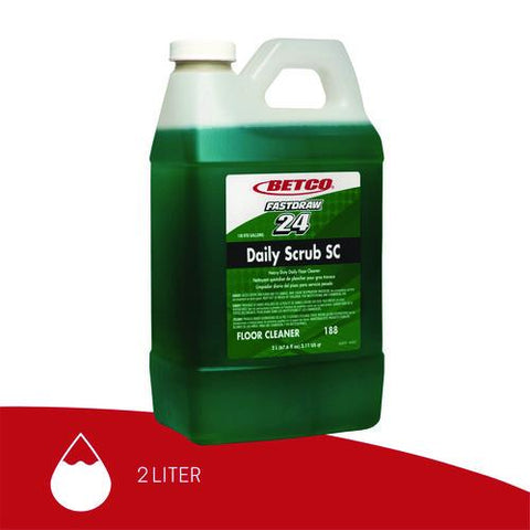 Daily Scrub Sc Fastdraw Floor Cleaner, 2 L Bottle, 4/carton