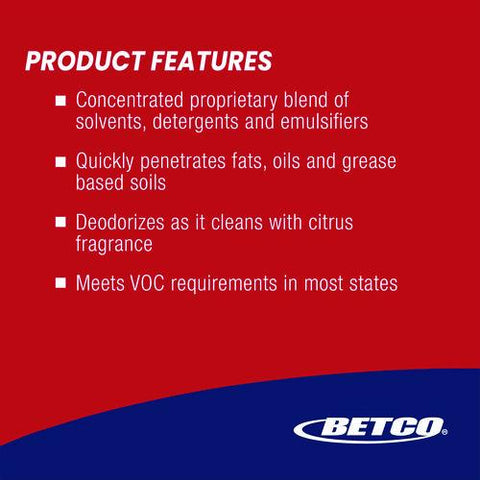 Citrusolv 40 Hd Degreaser, Citrus Scent, 1 Gal Bottle, 4/carton