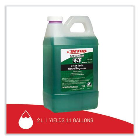 Green Earth Natural Fastdraw Degreaser, 2 L Bottle, 4/carton