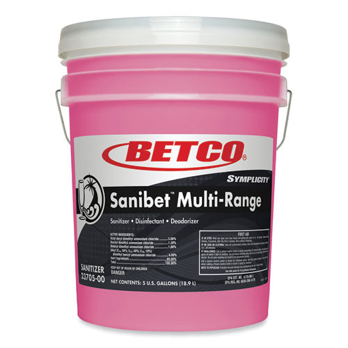 Symplicity Sanibet Multi-range Sanitizer Disinfectant Deodorizer, 5 Gal Pail