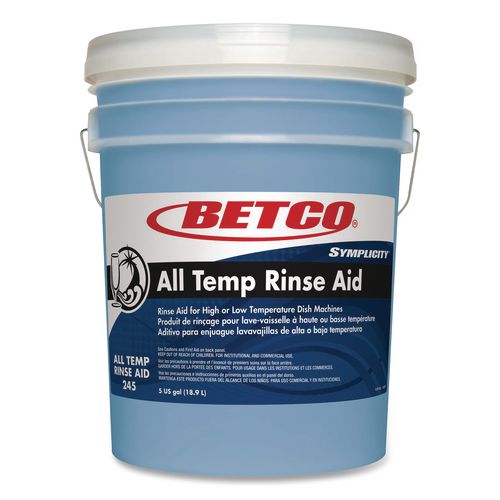 Symplicity All Temp Rinse Aid, 5 Gal Pail