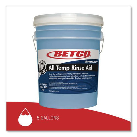 Symplicity All Temp Rinse Aid, 5 Gal Pail