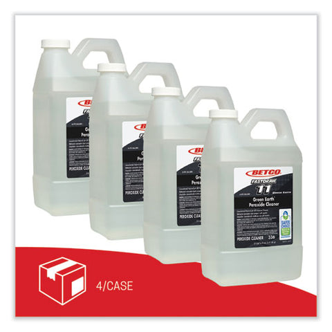 Green Earth Fastdraw Peroxide Cleaner, Fresh Mint Scent, 2 L Bottle, 4/carton