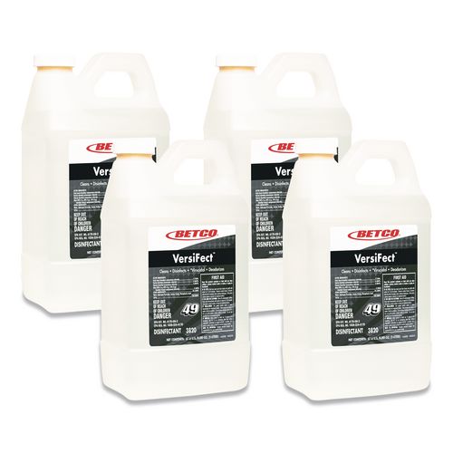 Versifect Fastdraw Cleaner Disinfectant, Fresh Scent, 2 L Bottle, 4/carton