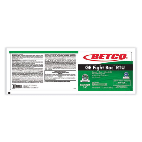 Ge Fight Bac Rtu Disinfectant, Fresh Scent, 1 Gal Bottle