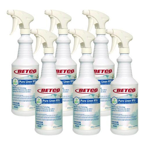 Pure Linen Rtu Odor Eliminator, Pure Linen, 32 Oz Spray Bottle, 6/carton